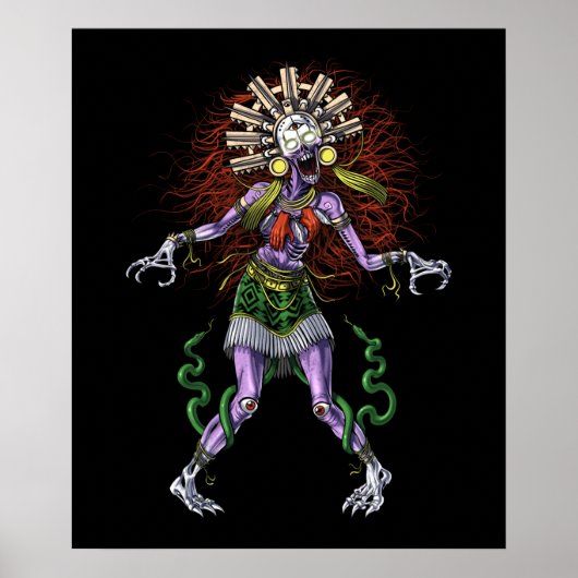 Aztec Mythology Deity Tzitzimitl Poster (Voorkant)