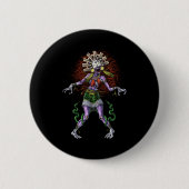 Aztec Mythology Deity Tzitzimitl Ronde Button 5,7 Cm (Voorkant)