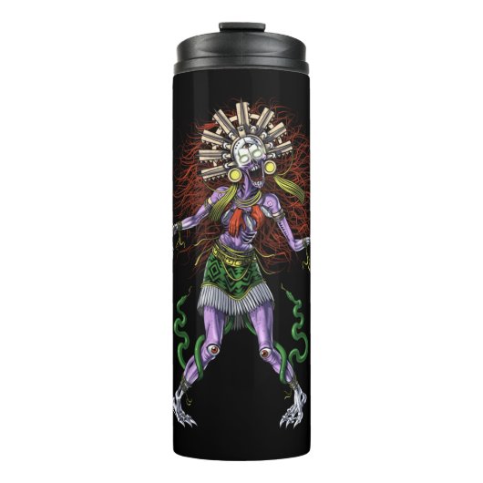 Aztec Mythology Deity Tzitzimitl Thermosbeker (Voorkant)