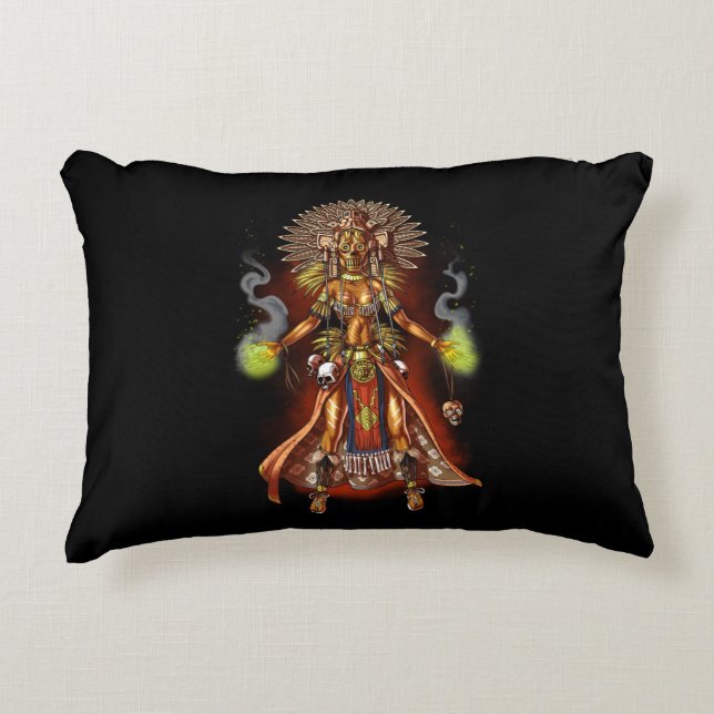 Aztec Mythology God Managua Accent Kussen (Voorkant)