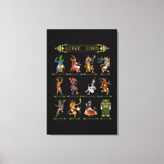 Aztec Mythology gods Ancient Mayan Civilization Hi Canvas Afdruk