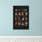 Aztec Mythology gods Ancient Mayan Civilization Hi Canvas Afdruk (Insitu (Houten vloer))