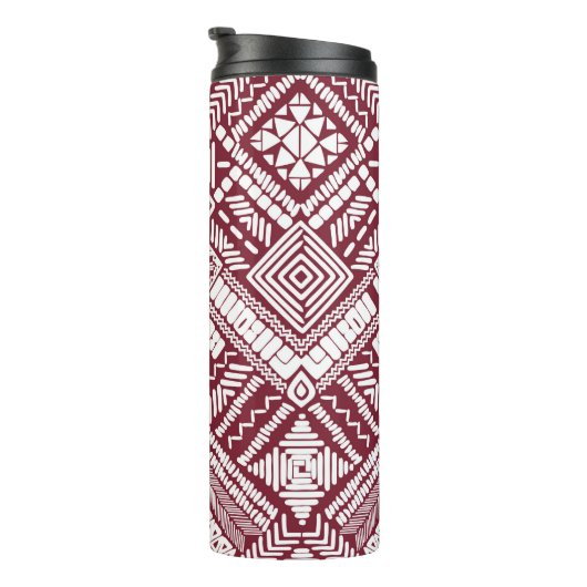 Aztec naadloos patroon thermosbeker (Geroteerd rechts)