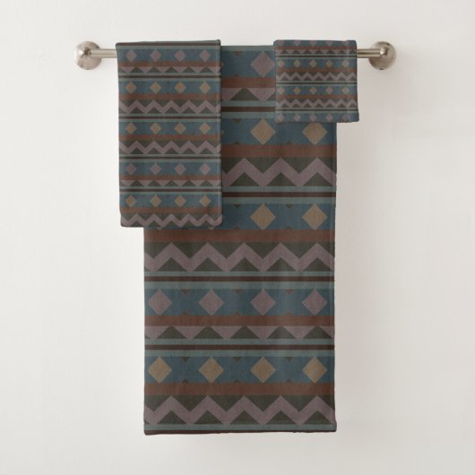 Aztec Native American Geometric Design Bad Handdoek (Insitu)