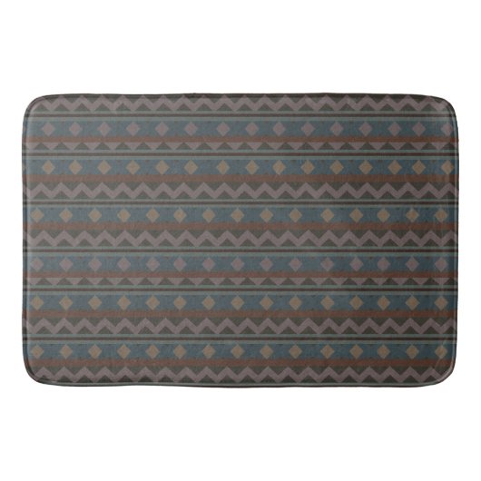 Aztec Native American Geometric Design Bath Mat (Voorkant)