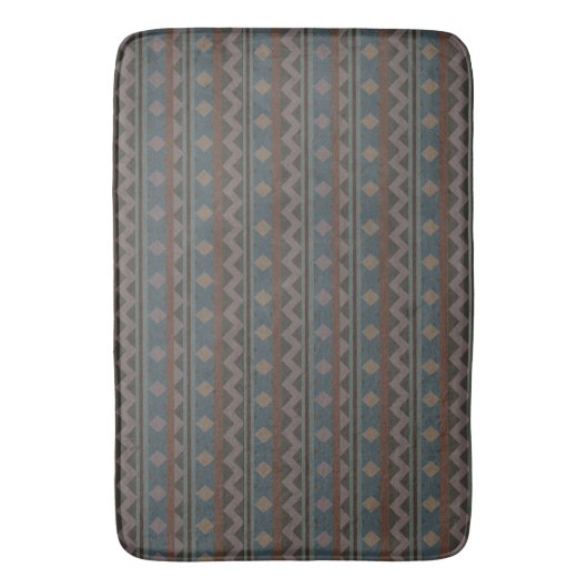 Aztec Native American Geometric Design Bath Mat (Voorkant Verticaal)