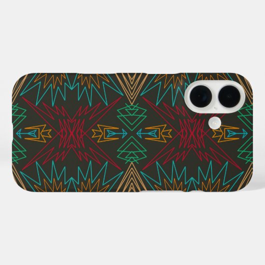 Aztec Native American Geometric Lined Pattern Art Case-Mate iPhone Case (Achterkant (horizontaal))