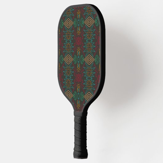 Aztec Native American Geometric Lined Pattern Art Pickleball Paddle (Links)