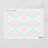 Aztec Native American Turquoise en Pink Pattern Briefkaart (Achterkant)
