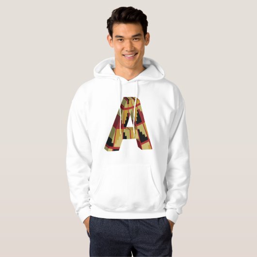 Aztec Navajo Pattern Letter A Hoodie (Voorkant volledig)