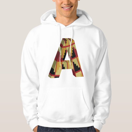 Aztec Navajo Pattern Letter A Hoodie (Voorkant)