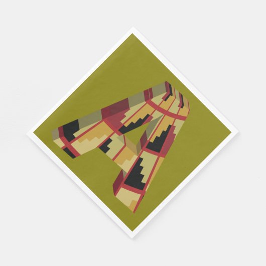 Aztec Navajo Pattern Letter A Servet (Hoek)