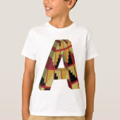 Aztec Navajo Pattern Letter A T-shirt (Voorkant)