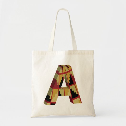 Aztec Navajo Pattern Letter A Tote Bag (Voorkant)