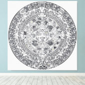 AZTEC OF MEXICA mexican Canvas Afdruk (Insitu (Houten vloer))