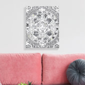 AZTEC OF MEXICA mexican Canvas Afdruk (Insitu (Woonkamer))