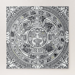 AZTEC OF MEXICA mexican Jigzaag Puzzle Legpuzzel
