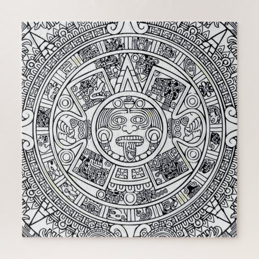 AZTEC OF MEXICA mexican Jigzaag Puzzle Legpuzzel (Verticaal)