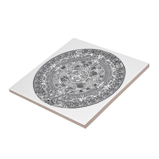 AZTEC OF MEXICA mexican keramische Tegel Tegeltje (Zijkant)