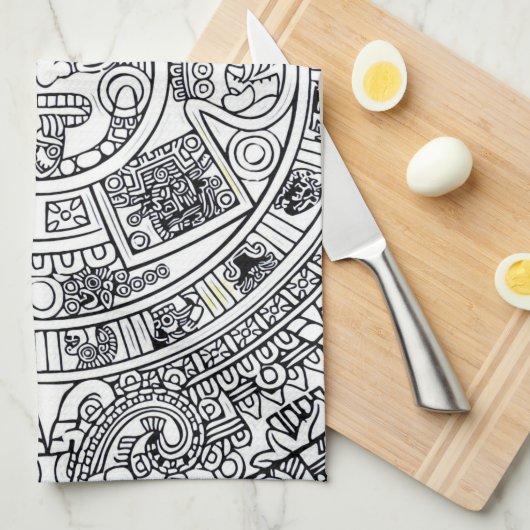 AZTEC OF MEXICA mexican Theedoek (Quarter Fold)