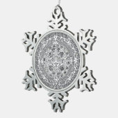 AZTEC OF MEXICA mexican Tin Sneeuwvlok Ornament (Rechts)
