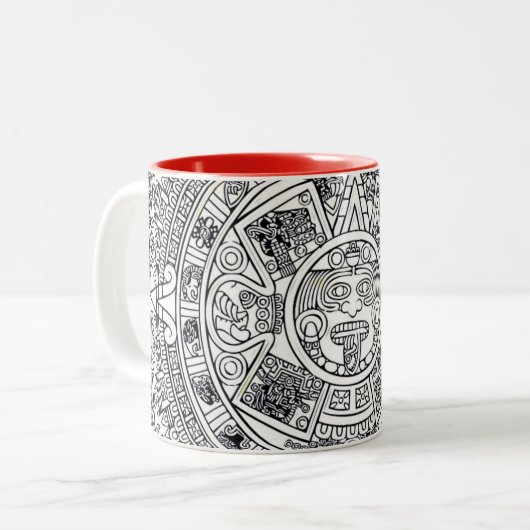 AZTEC OF MEXICA mexican Two-Tone Coffee Mok (Voorkant links)