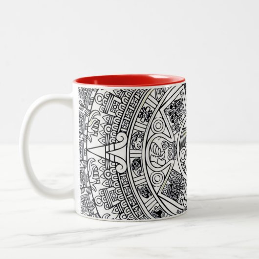 AZTEC OF MEXICA mexican Two-Tone Coffee Mok (Links)