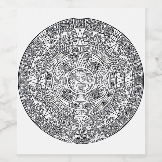 AZTEC OF MEXICA mexican Wijn Etiket (Enkel label)