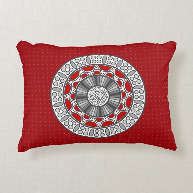 Aztec ontmoet Alien Accent Pillow Kussen (Voorkant)