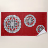 Aztec ontmoet Alien Beach Towel Strandlaken (Voorkant)