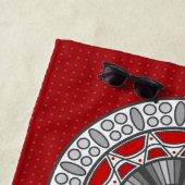Aztec ontmoet Alien Beach Towel Strandlaken (In situ)