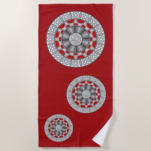 Aztec ontmoet Alien Beach Towel Strandlaken (Voorkant)
