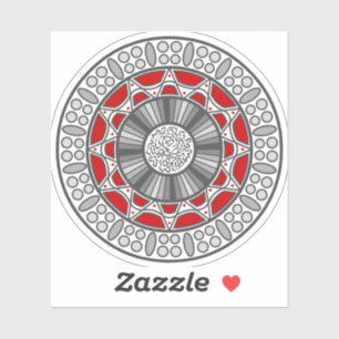 Aztec ontmoet Alien Contour Sticker
