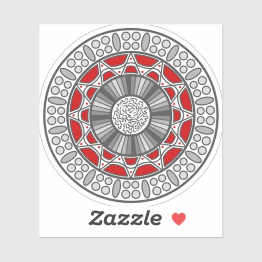 Aztec ontmoet Alien Contour Sticker (Vel)