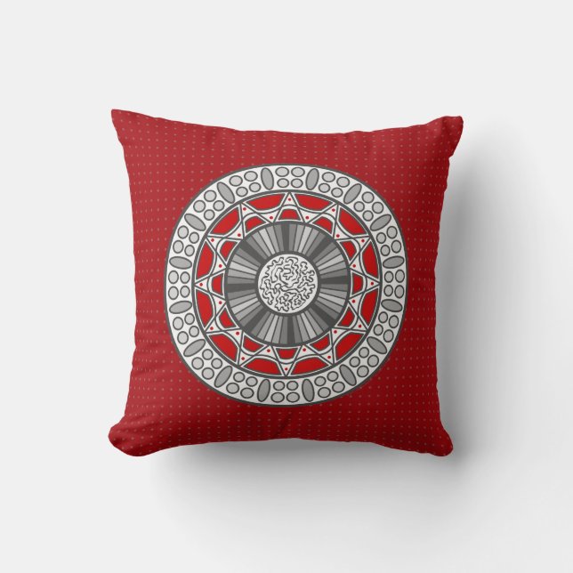 Aztec ontmoet Alien Pillow Kussen (Voorkant)
