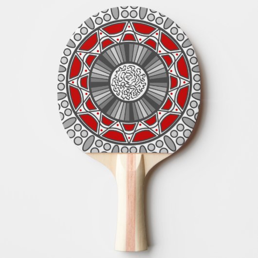 Aztec ontmoet Alien Ping Pong Paddle Tafeltennisbatje (Voorkant)