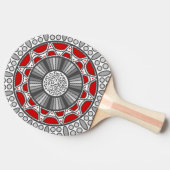 Aztec ontmoet Alien Ping Pong Paddle Tafeltennisbatje (Zijkant)
