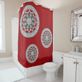 Aztec ontmoet Alien Shower Curtain Douchegordijn (In situ)