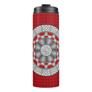 Aztec ontmoet Alien Thermal Tumbler Thermosbeker