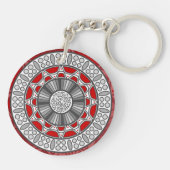 Aztec ontmoet buitenaardse acryl Sleutelhanger (Achterkant)