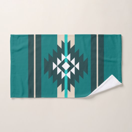 Aztec-ontwerp in turkooiskleur bad handdoek (Handdoek)