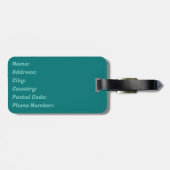 Aztec-ontwerp in turkooiskleur bagagelabel (Achterkant horizontaal)