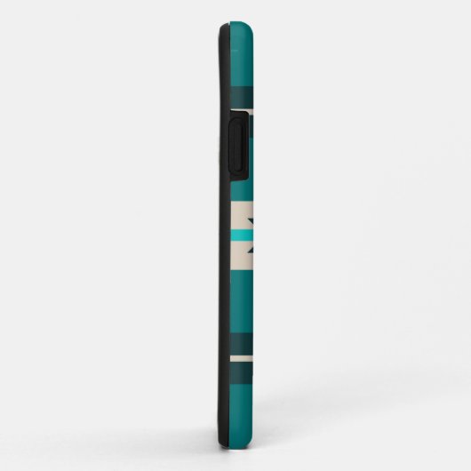 Aztec-ontwerp in turkooiskleur Case-Mate iPhone case (Achterkant/rechts)