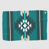 Aztec-ontwerp in turkooiskleur golfhanddoek (Horizontaal)
