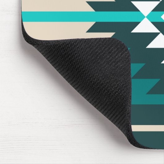 Aztec-ontwerp in turkooiskleur muismat (Hoek)