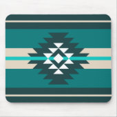 Aztec-ontwerp in turkooiskleur muismat (Voorkant)
