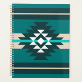 Aztec-ontwerp in turkooiskleur planner (Voorkant)