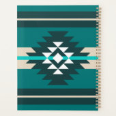 Aztec-ontwerp in turkooiskleur planner (Achterkant)