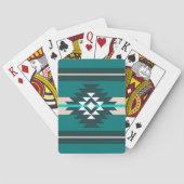 Aztec-ontwerp in turkooiskleur pokerkaarten (Achterkant)