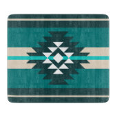 Aztec-ontwerp in turkooiskleur snijplank (Voorkant)